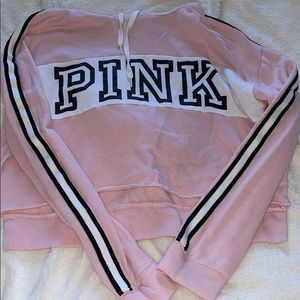 Pink Cropped Hoodie